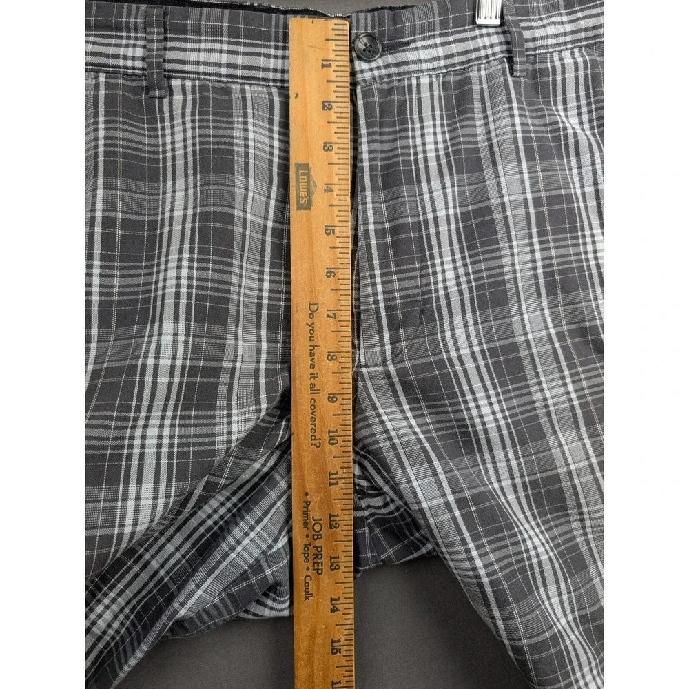 Greg Norman for Tasso Elba Mens Plaid Golf Shorts Grey Size‎ 38 Flat Front